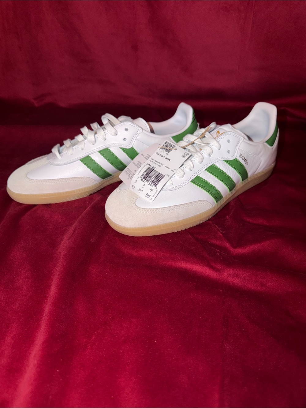 NWT adidas White & Green Samba Men’s Sneakers